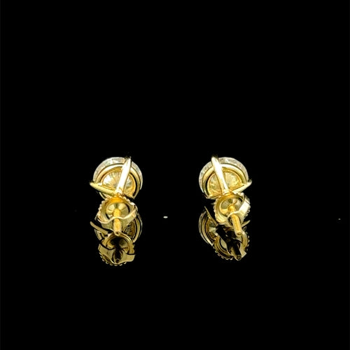 998282 | 925 Moissanite 2CTW Gold 3-Prong Earrings