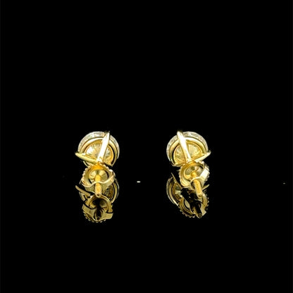 998282 | 925 Moissanite 2CTW Gold 3-Prong Earrings